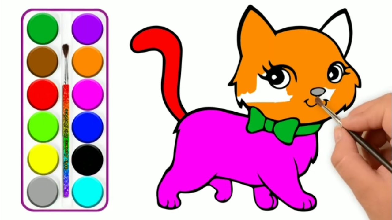 1280x720 Cat Drawing Cat Colouring Cat Drawing Coloring Coloring
