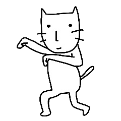 240x240 White Cat Funny Poses Line Stickers Line Store