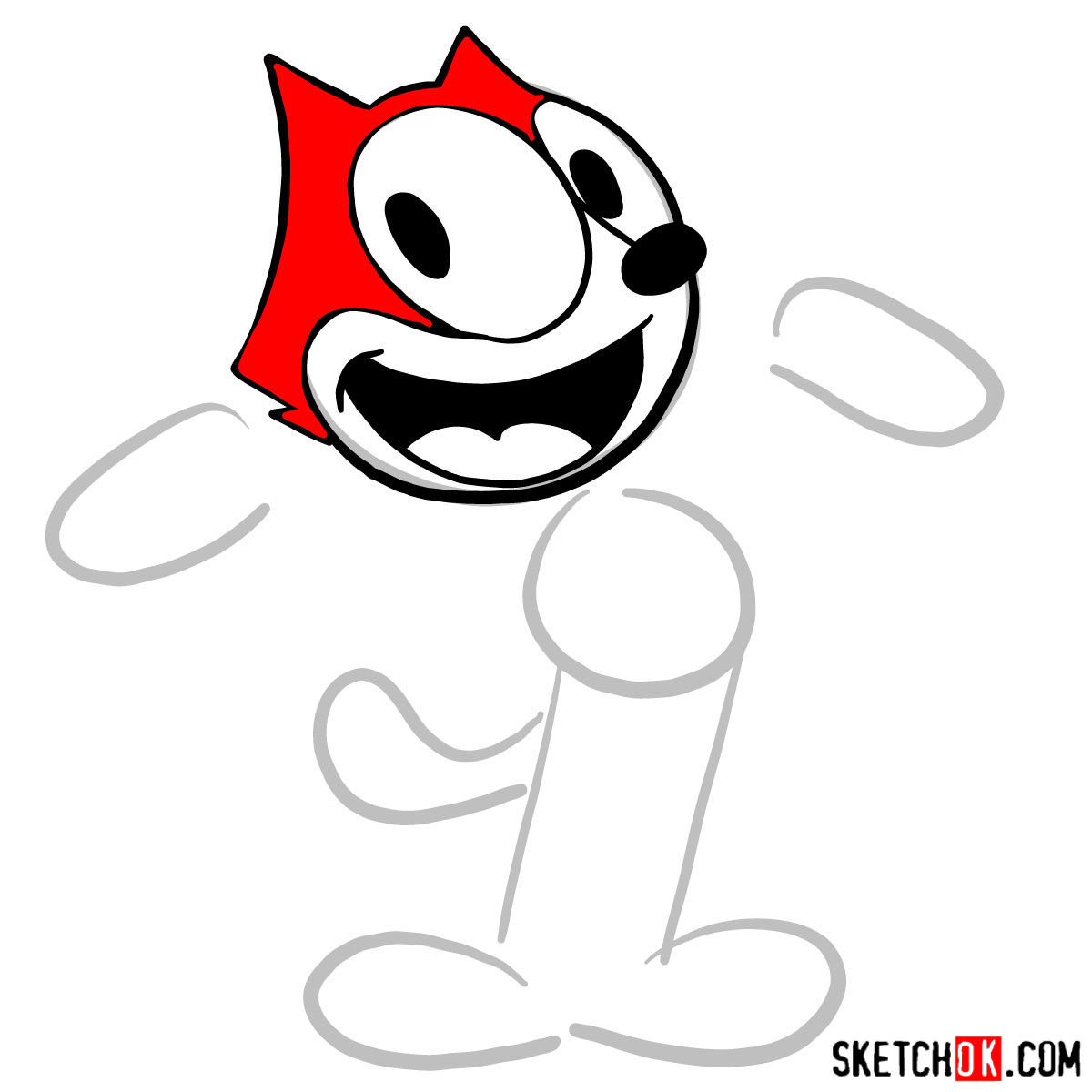 1200x1200 How To Draw Felix The Cat