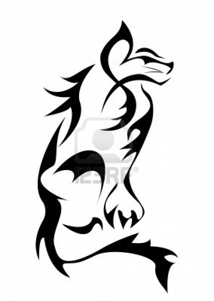 852x1200 Monochromatic Wild Cat Tattoo