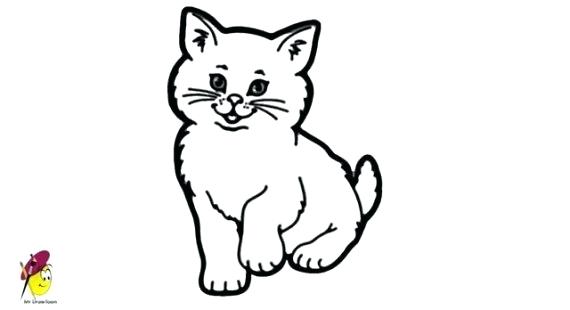 570x310 Easy Drawing Of A Cat How To Draw Cats Easy Cat Drawing Steps