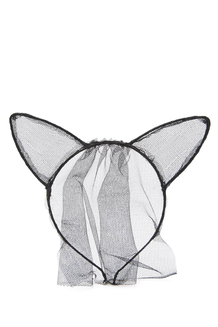 750x1125 Fishnet Cat Ear Headband