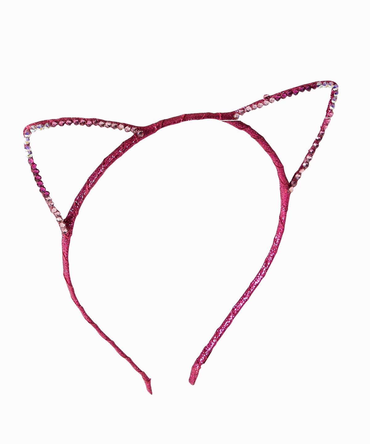 1200x1440 Bari Lynn Crystal Pink Glitter Cat Ears Headband
