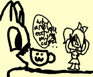 300x250 Cat Eating A Cup