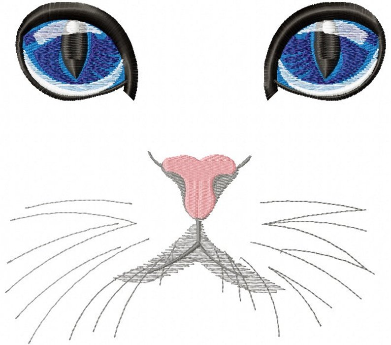 794x700 Cat Eyes Machine Embroidery Designs Instantly Download Etsy
