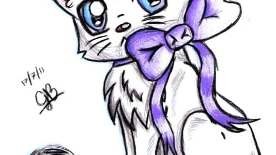 570x320 Drawings Of Cute Cats Cat Drawing Cute Cats Sketch Character