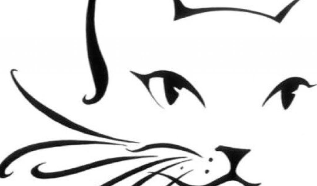 1024x600 line drawing of a cat face cat outline cheek arm design ae ae