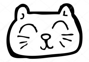 300x210 Draw A Cartoon Cat Face How To Draw A Cute Kitten Face