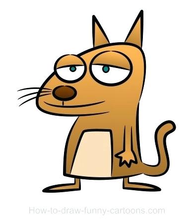 391x449 How To Draw A Cartoon Cat Face