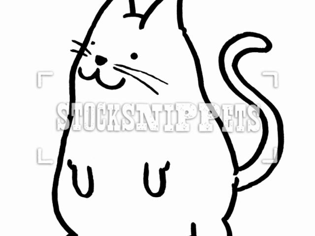 640x480 Cute Cat Face Drawing