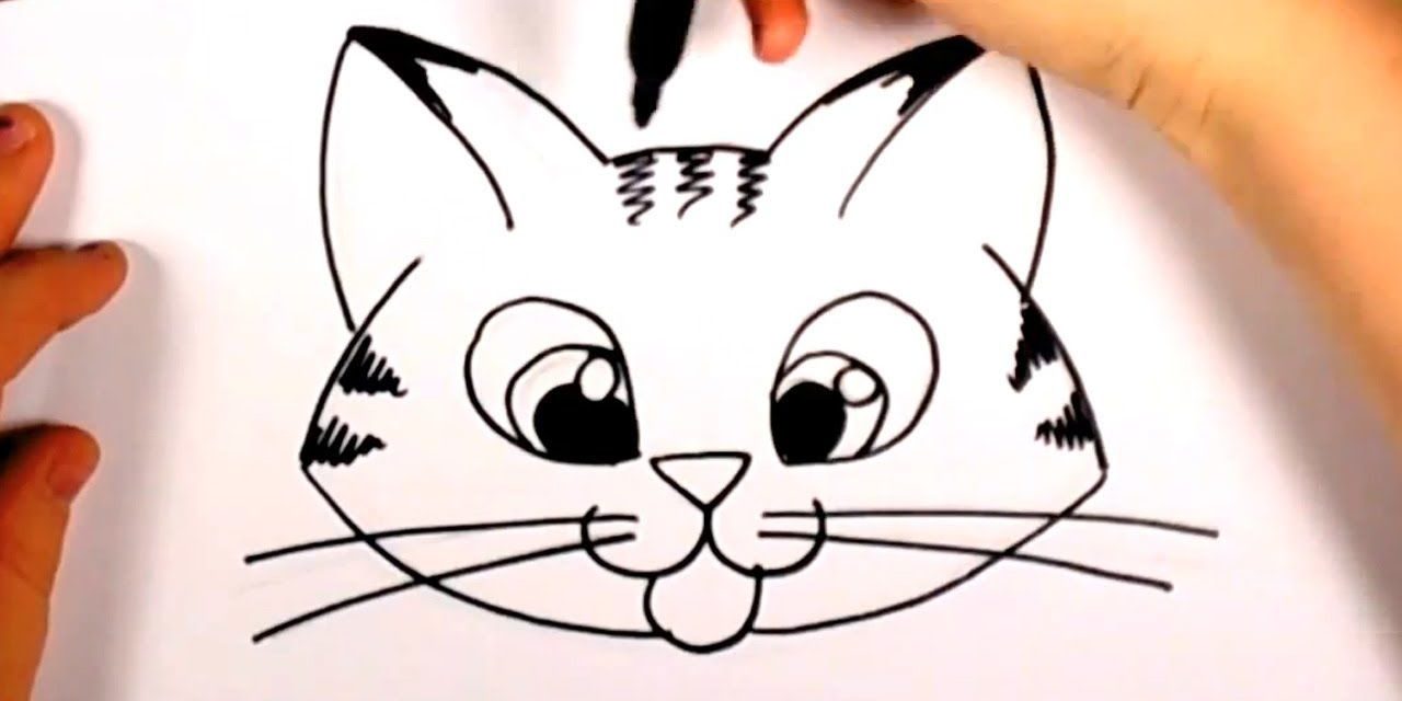 1280x640 How To Draw A Cute Kitten Face