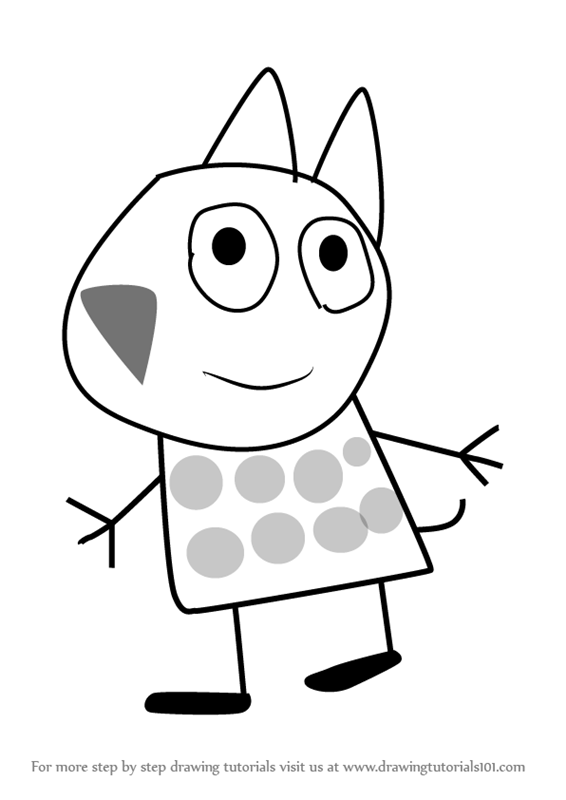 566x800 Learn How To Draw Gertrude Cat From Peppa Pig
