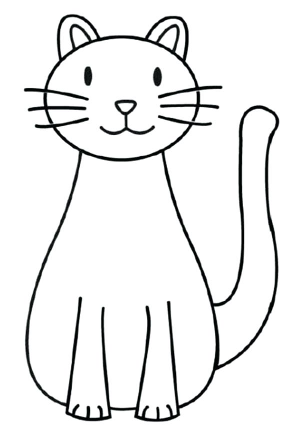 600x855 Simple Cat Drawing Step Simple Cat Drawing Face
