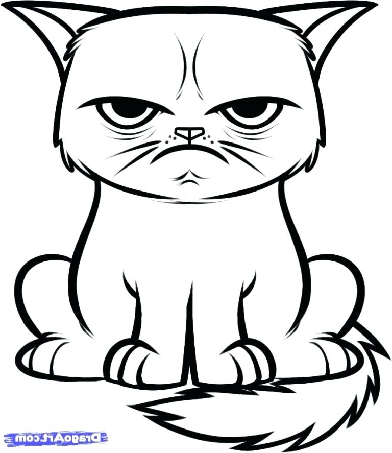 Cat Face Line Drawing | Free download on ClipArtMag