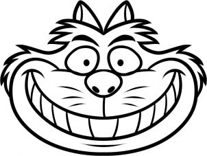 302x227 How To Draw Cheshire Cat Easy Step How To Draw Alice