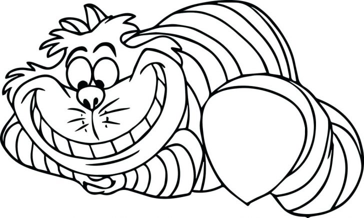 728x436 Alice In Wonderland Colouring Pages Online Coloring To Print Cat