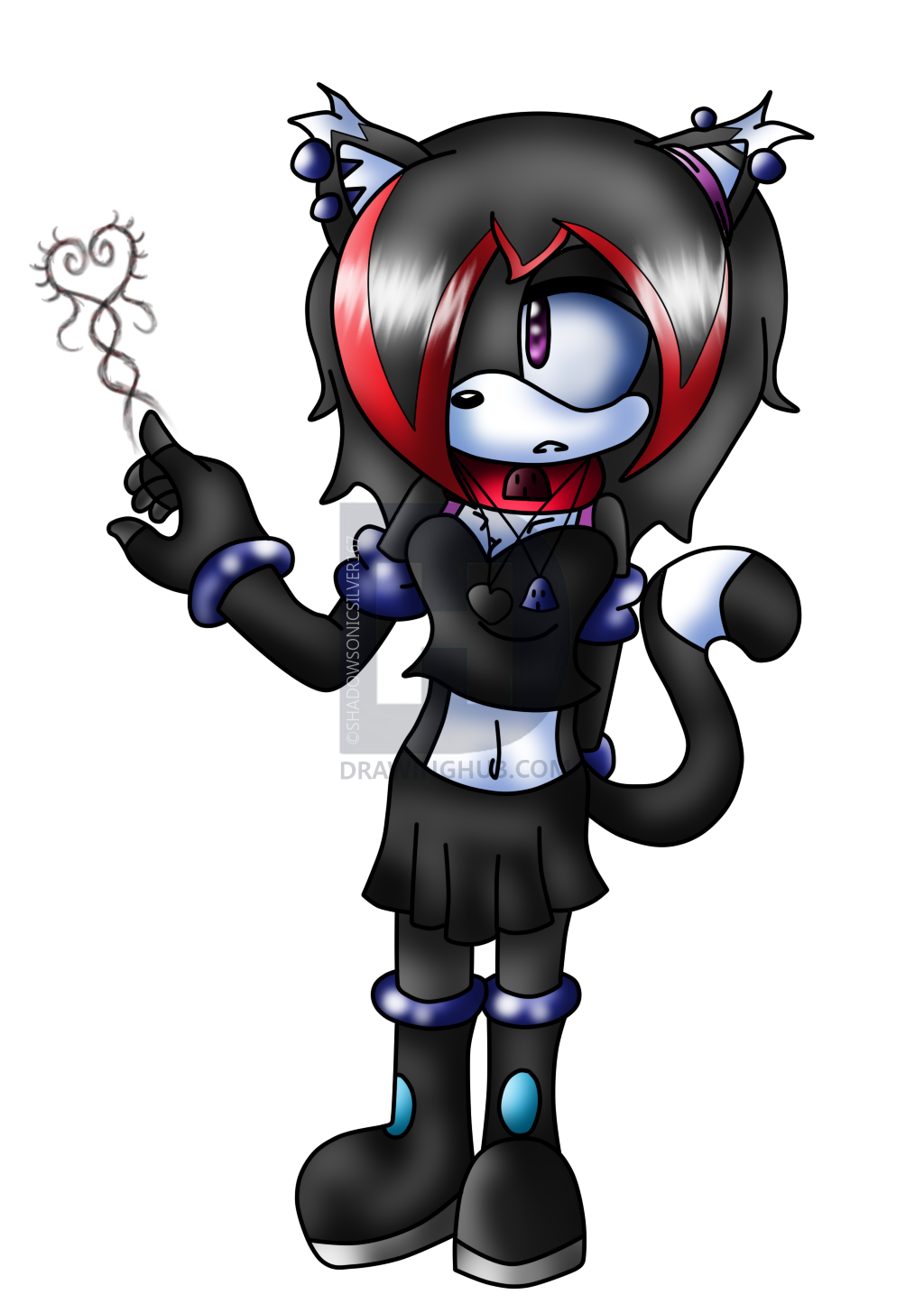 1024x1455 Emo Cat Girl Anime Drawing