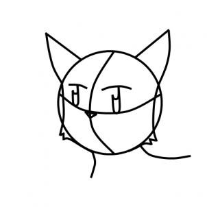 302x302 drawing printout how to draw a cartoon cat head