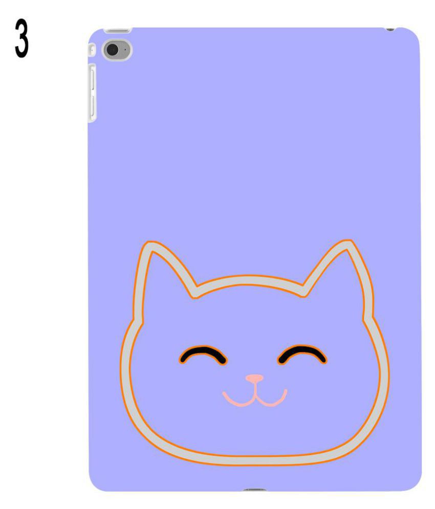 850x995 cartoon cat head simple drawing protect case cover for apple ipad