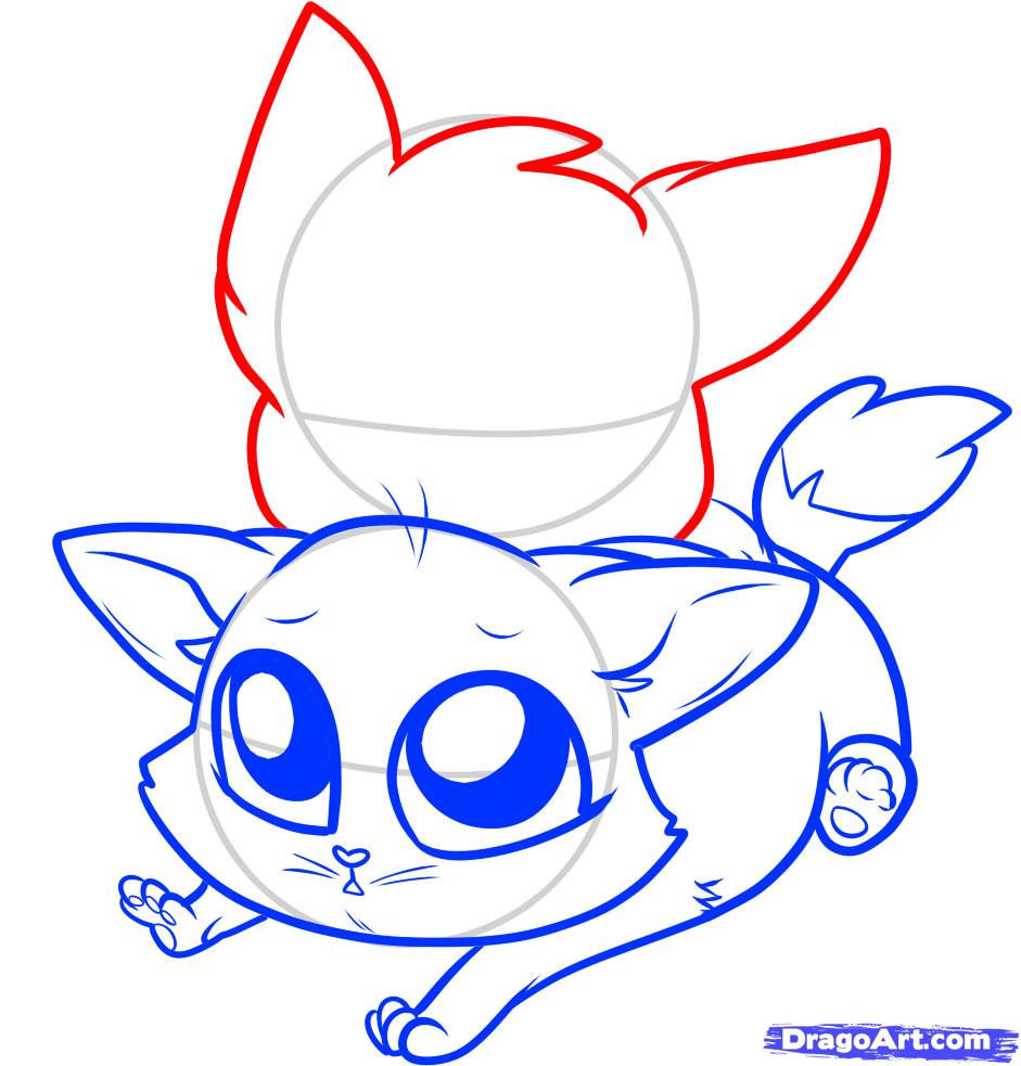 941x983 How To Draw Chibi Cats, Step