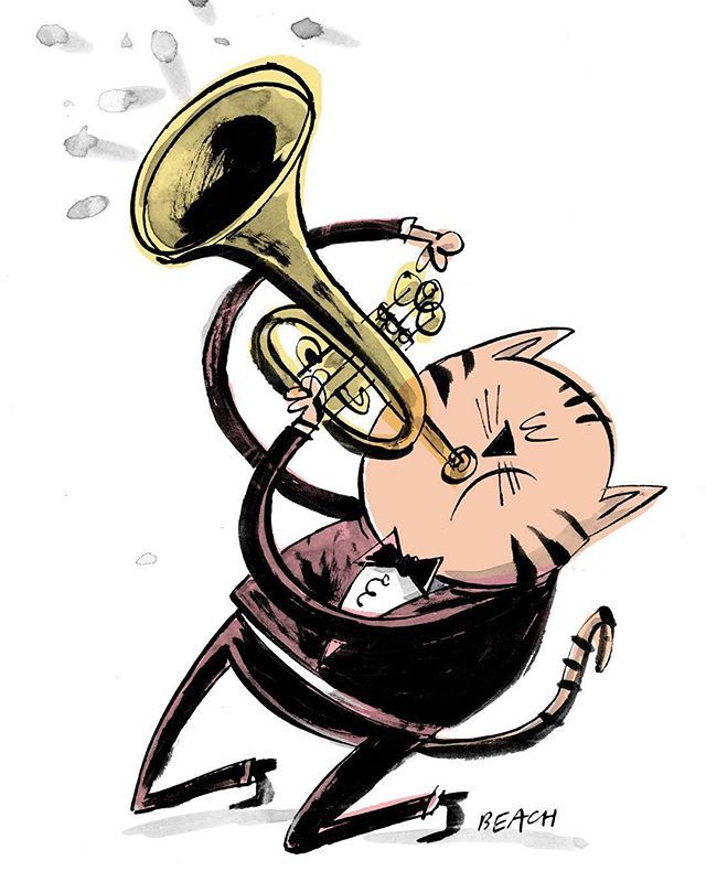 640x800 Jazzcat Jimmy 'trumps' Mcgill Ink Drawing On Paper