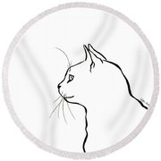 180x180 Black And White Cat Ink Drawing Drawing