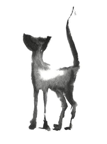 375x505 Black Cat Drawing