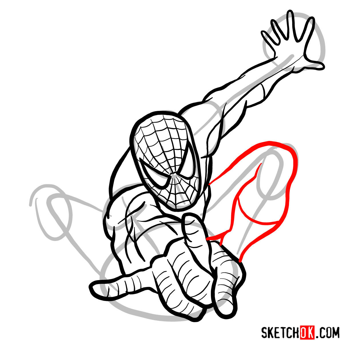 1200x1200 How To Draw Spider Man In Jump