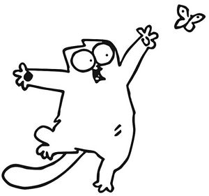 300x281 Butterfly Simon`s Cat Kitten Decal Vinyl Sticker