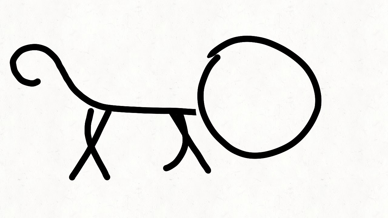 1280x720 Sketch Of A Cat Jumping