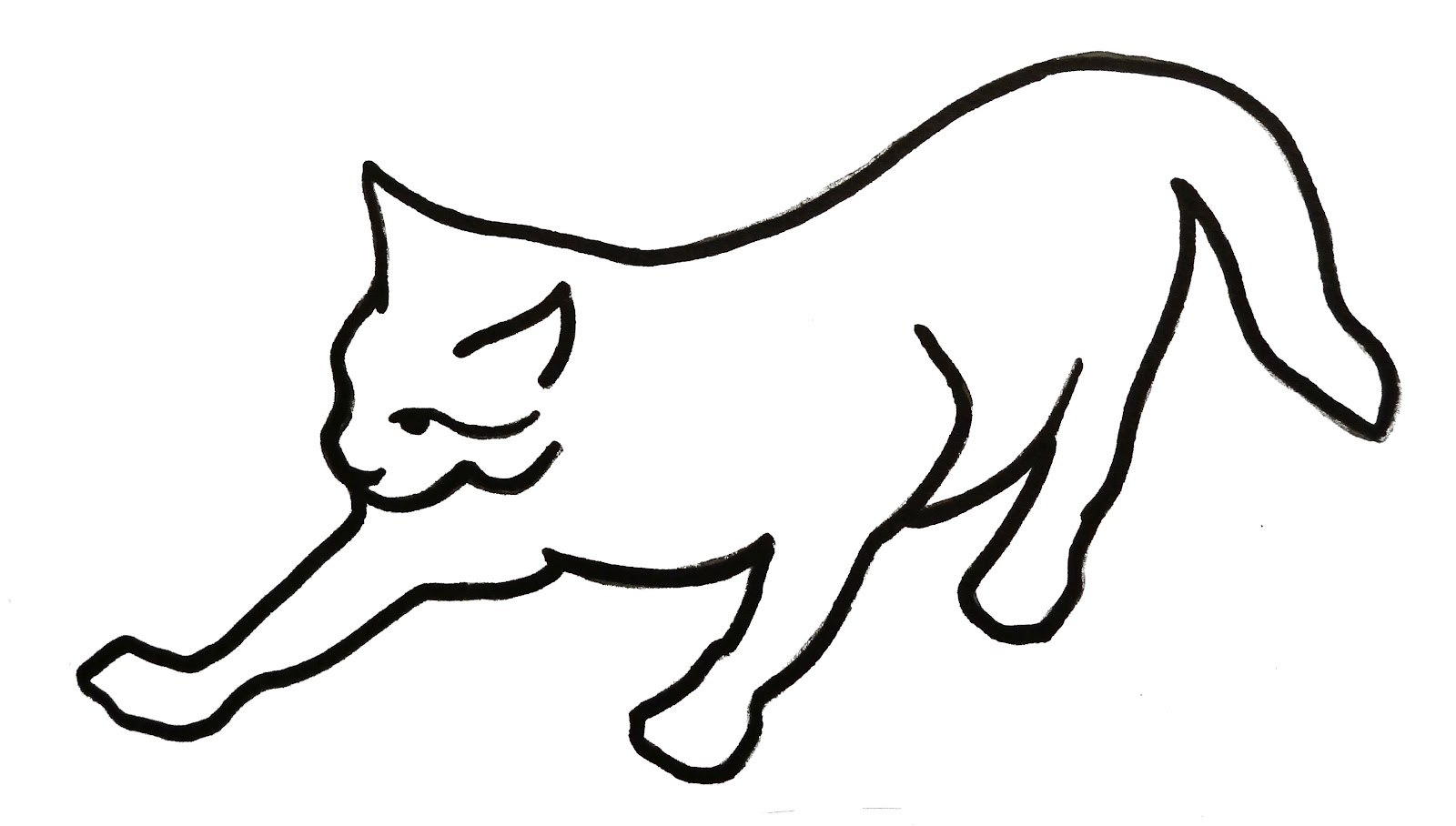 1600x908 Good Line Drawing Of A Cat Looking Right At You Stock Vector Art