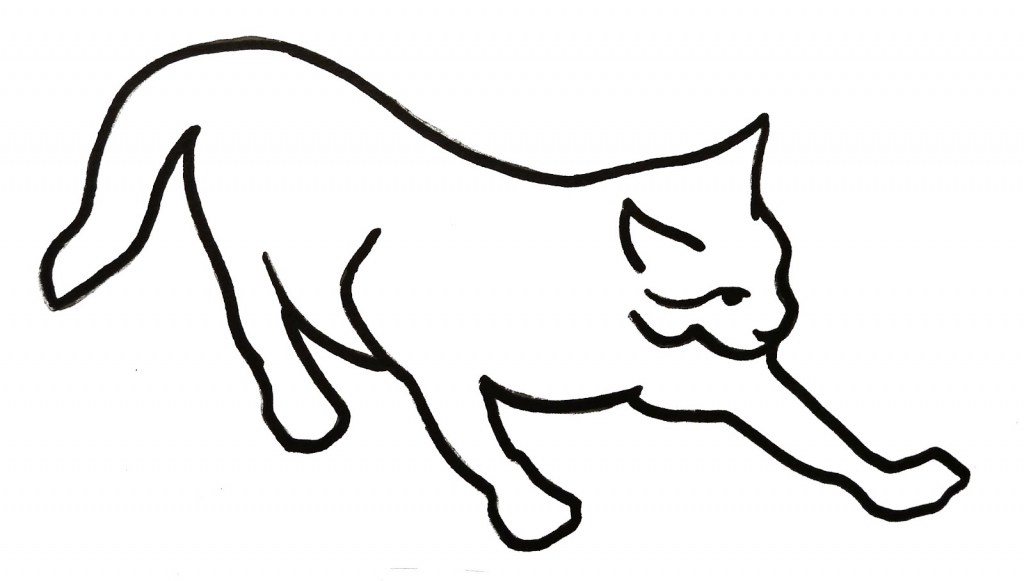 Cat Line Drawing Clip Art | Free download on ClipArtMag