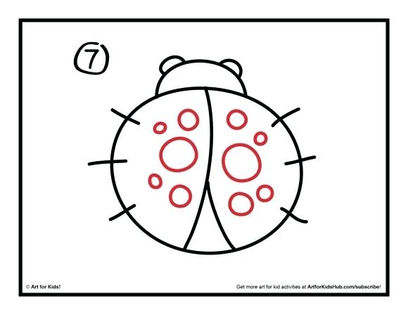 580x448 How To Draw Lady Bug Learn To Draw With Step