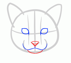 302x270 How To Draw Wild Cats, Step