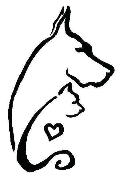 400x577 outline of cat outline cat tattoo on back outline dog and cat