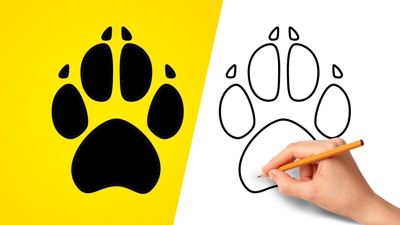 1280x720 How To Draw A Dog Paw Print