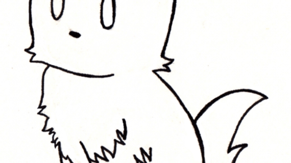 570x320 Black Cat Pencil Drawing