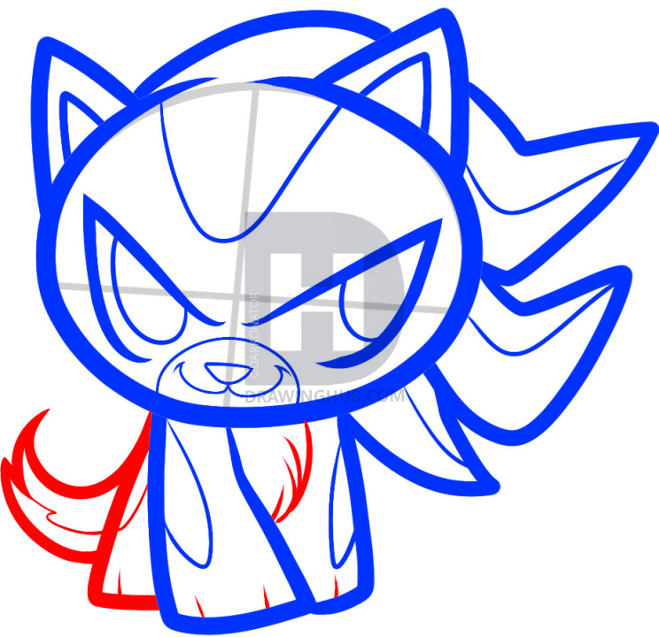 744x720 how to draw a shadow cat, shadow kitty, step