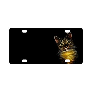 355x355 Oksty Personalized License Plate Cat Smoke Drawing Line Shadow