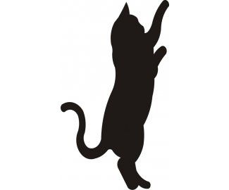 325x270 Stickers Chat Debout Knitting Cat Applique, Cat Silhouette
