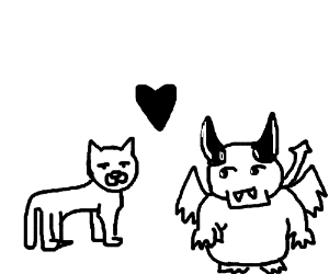 300x250 Brown Cat And Shadow Demon Are A Couple