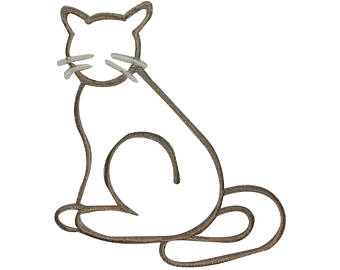 340x270 Cat Outline Drawing Etsy