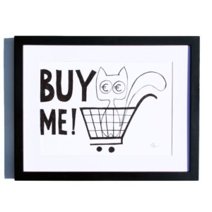 300x300 Drawing Handmade Whale With Heart, Hunger For Love Art And Cat