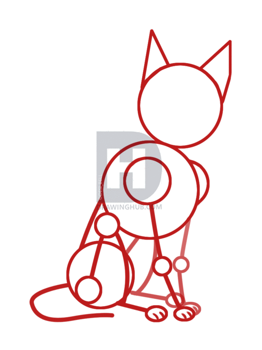 540x720 How To Draw A Kitty, Anime Kitty, Step