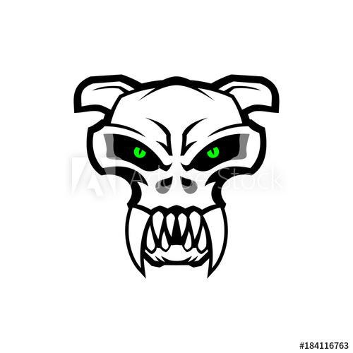500x500 Skull Of Cat Head Mascot Vector Illustration