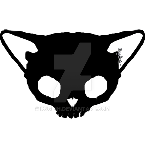 600x600 Black Cat Skull