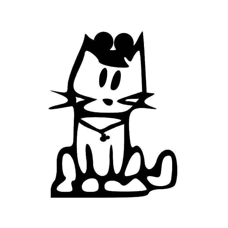800x800 Cat Stick Figure Vinyl Sticker