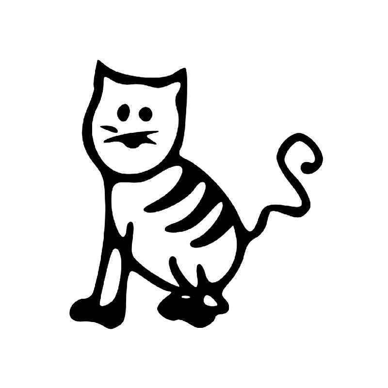 800x800 Cat Stick Figure Vinyl Sticker