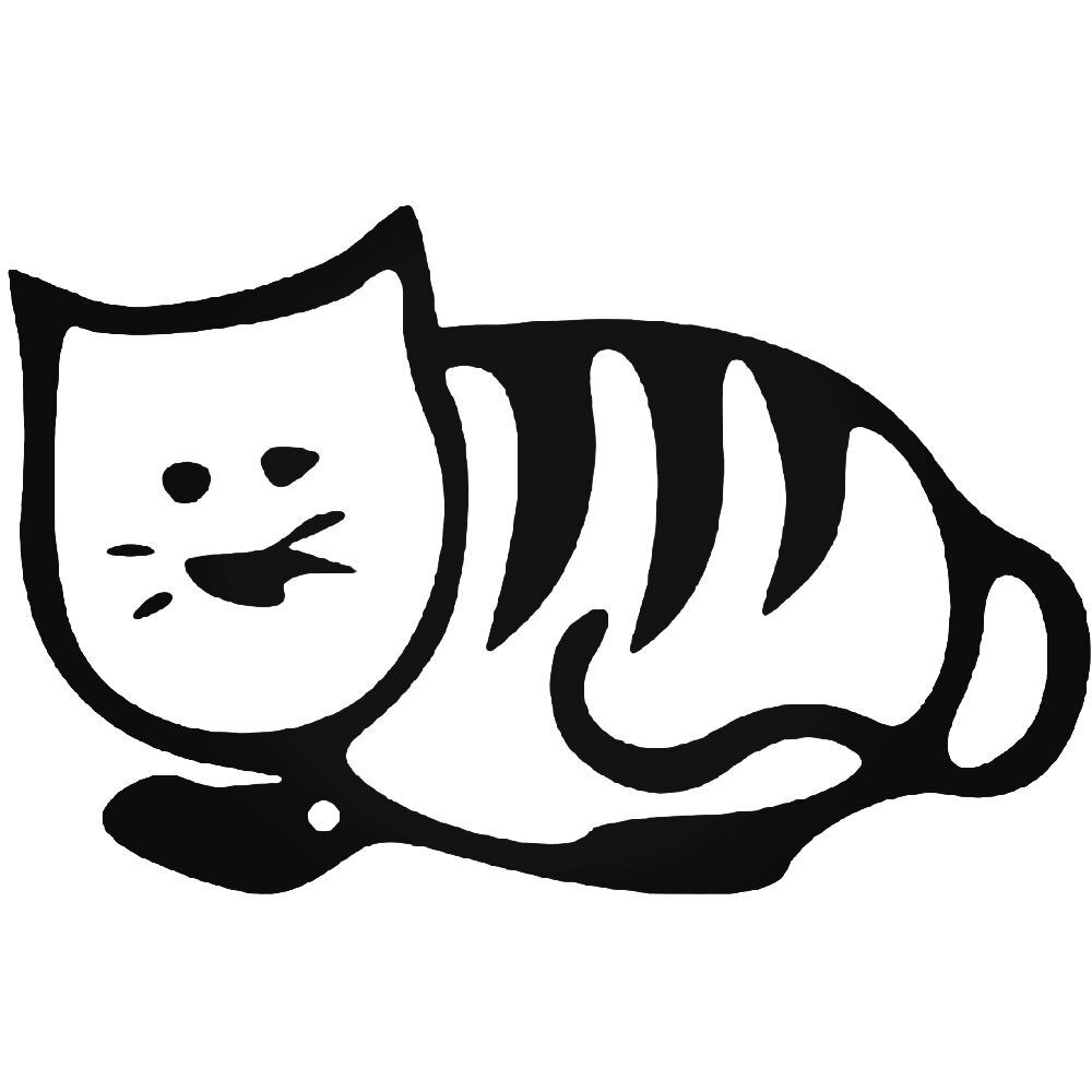 1000x1000 Cat Stick Figure Sticker
