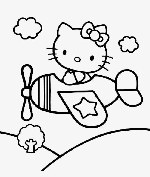 500x588 Kitty Cat Stick Figure, Cat Clipart, Small Airplane, Kitty Cat Png
